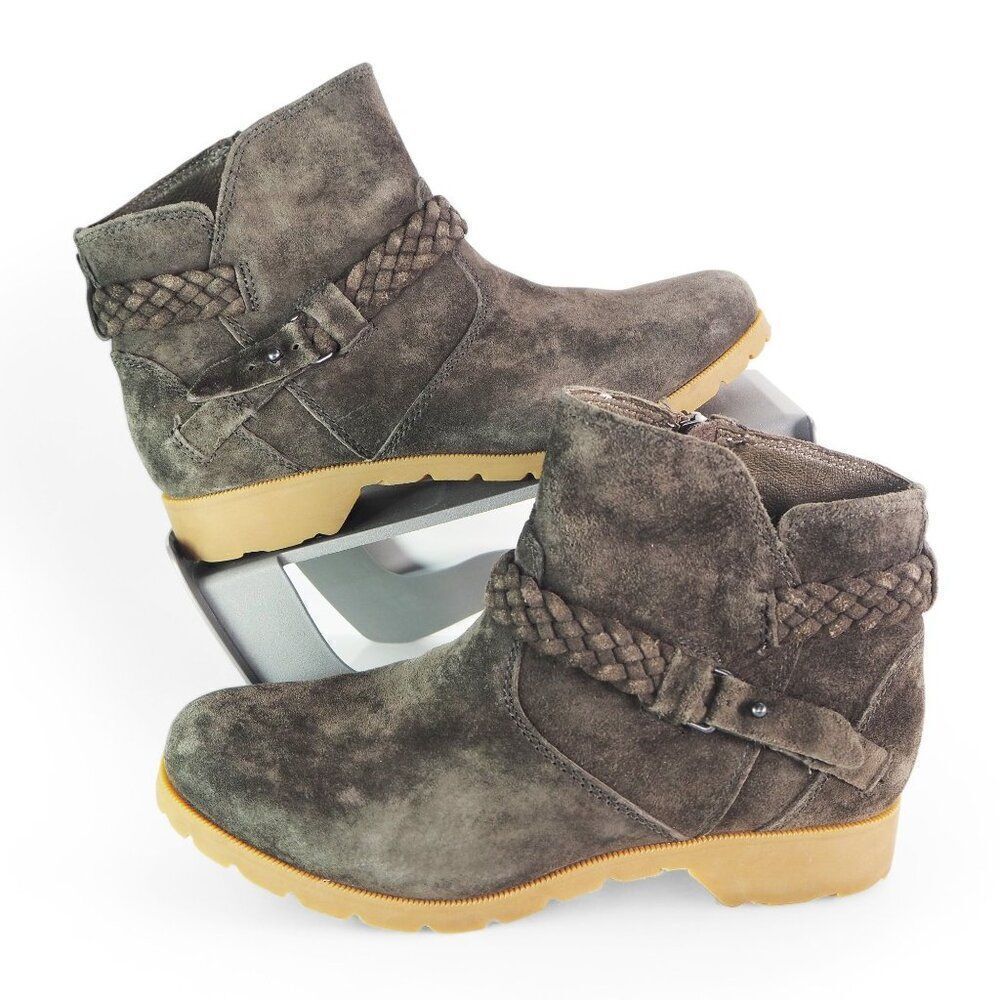 Teva Delavina Suede Waterproof Ankle Boots Dark Brown 1008601 Women's 6.5